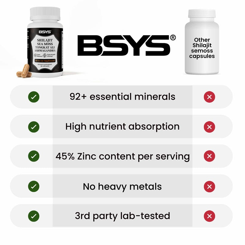 BSYS Xilaizhi Capsules 90 Capsules  Men's Vitality & Energy  Anti-Fatigue Brain Health Support  Hormone Balance Office Workers Seniors Antioxidant Care  Blood Sugar & Metabolism Support